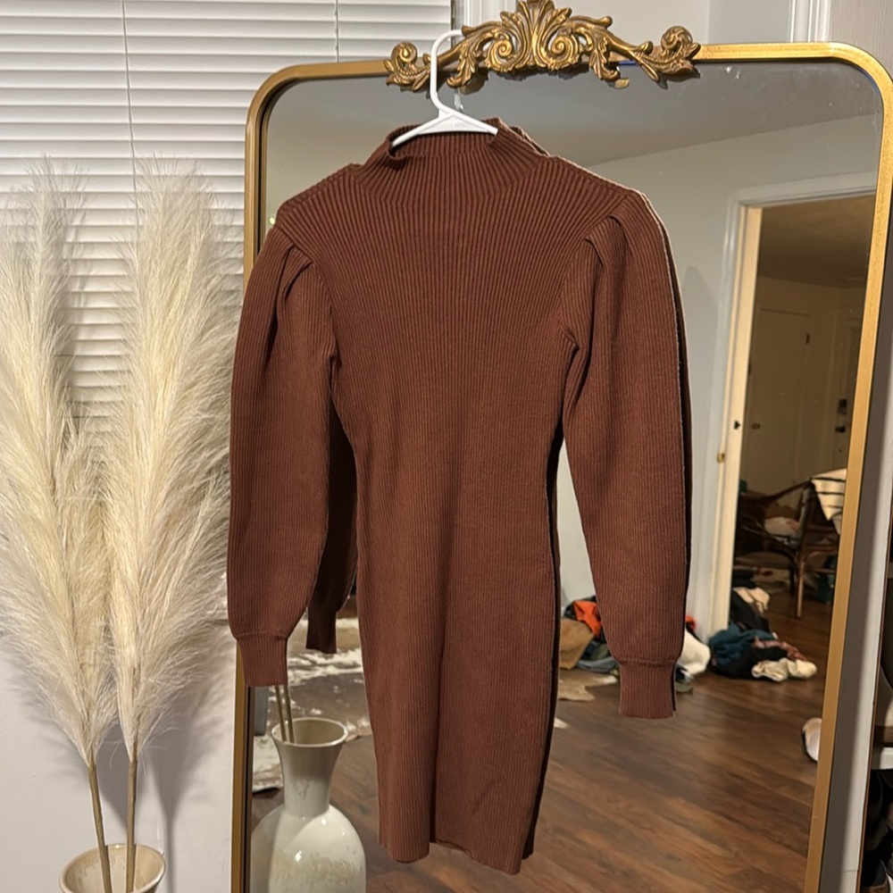 Brown Sweater Dress size small super warm
